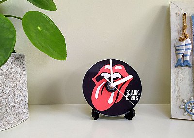 Rolling Stones Tongue Logo CD Clock